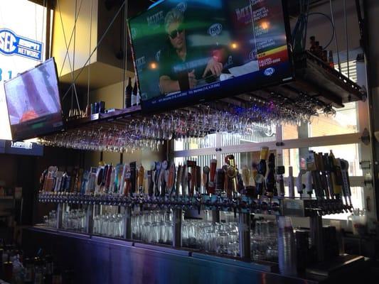 Great variety of beer on tap