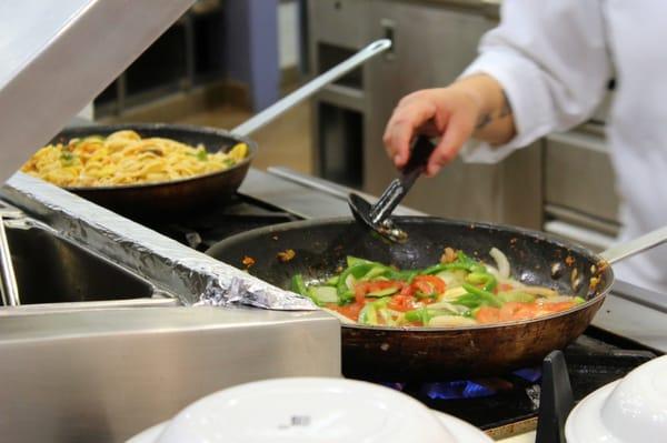 Sautéing veggies!