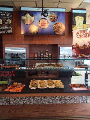 This is a counter where you can get milkshakes and fresh baked desserts. It's nice to not have to wait if your just grabbing a sweet treat.