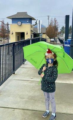 Taking the train to Petaluma for lunch with my granddaughter