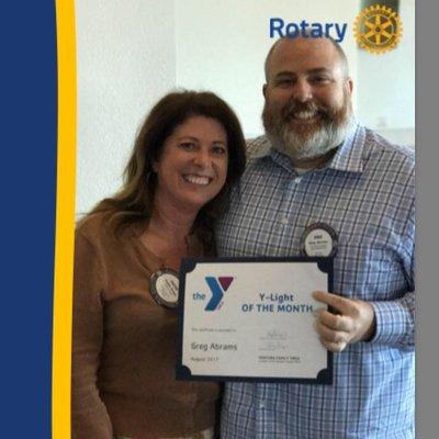 Greg was recognized by Pattie Braga and the Y for his volunteerism with the local camping program - where he has been involved for 7 years.