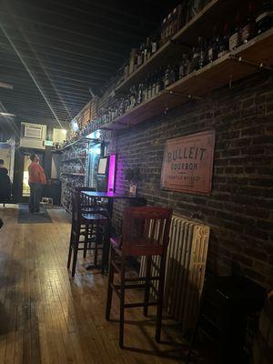 View of "the whiskey wall"