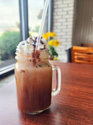 Iced chocolate coffee