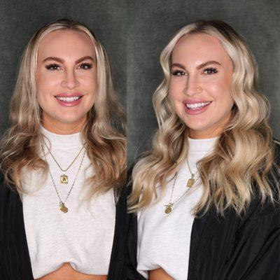 Before & After Hair Extension Transformation by Liz- @stylemeliz  Color done by Kelli H. - @khovey