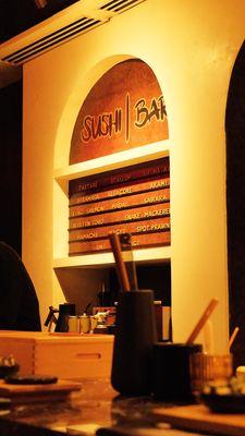 Sushi bar inside