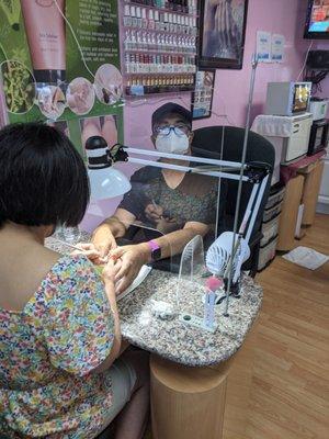 Regular manicure, male