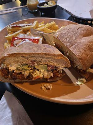 Al pastor torta with fries