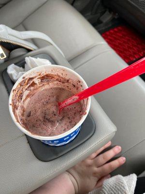 Choco Dipped Strawberry Blizzard ( Medium )