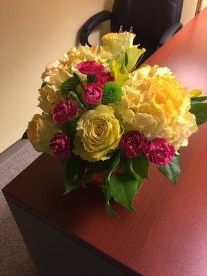 Beautiful arrangement I received