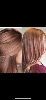 Left: inspiration(color by Guy Tang) Right: Result by Melissa