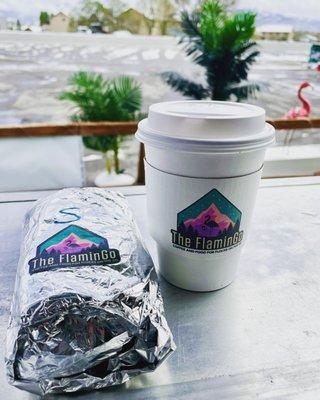 Coffee and a burrito for a snowy May morning!