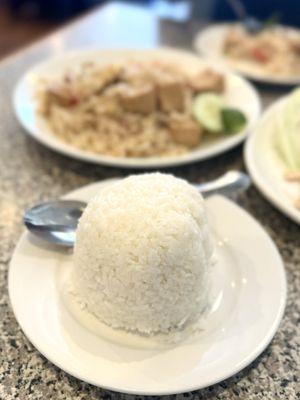 Side of steamed white rice