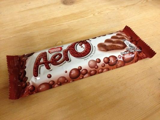 Aero chocolate bars. The best!!! Got a real taste for em up in Toronto!!