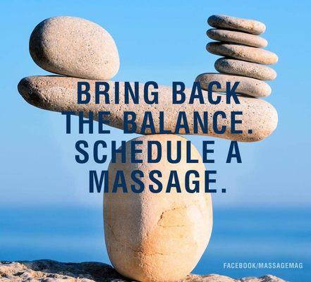 Bring Back the Balance Schedule a Massage