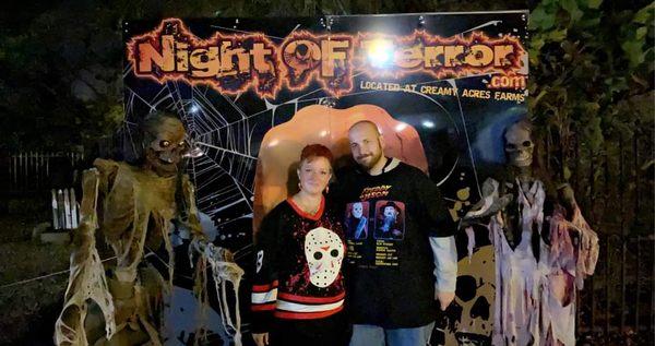 Sporting our best Jason Voorhees shirts!