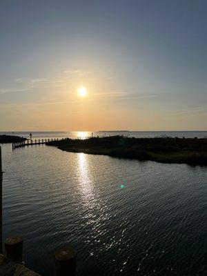 The view outside on their deck