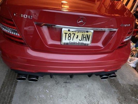 Custom AMG Exhaust Tips.