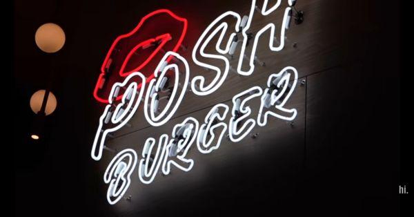 Posh Burger sign