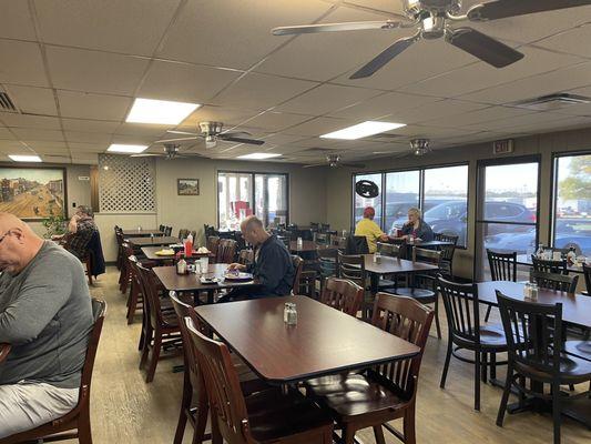 Inside dining area