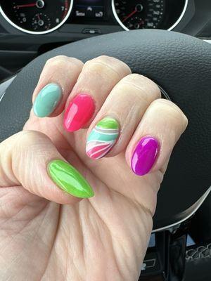 Nails I just got done, from my inspiration pic. Jenna one again "nailed" it!