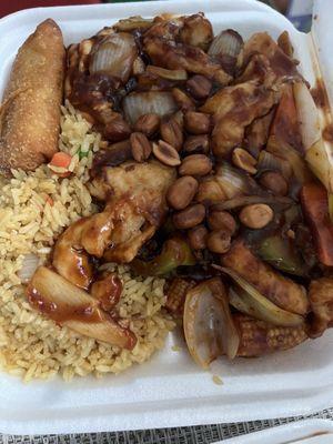 Kung Pao combination platter