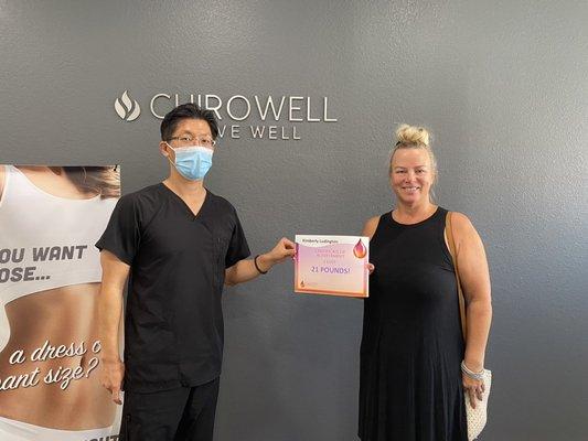 Kimberly lost 21lbs with Dr Jae's lipo laser program in just 6 weeks!