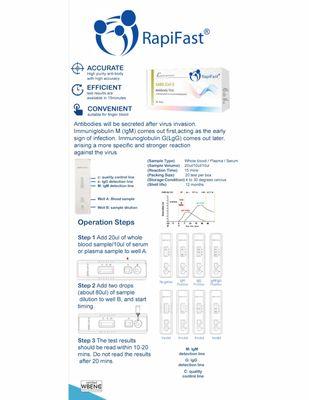 Covid-19 AntibodiesTest Kit SARS-CoV Rapid Test Detects IgM In Blood Results In 10 Minutes