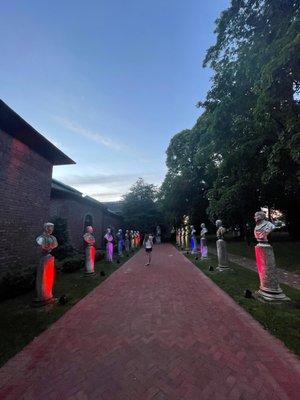 Outdoor Lighting with sculptures