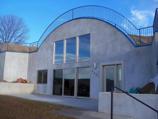 Underground home utilizing passive geothermal for both heating and cooling.  2,000 square foot home with net zero energy usag...