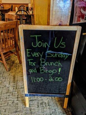 Sunday brunch and bingo