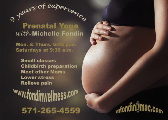 Prenatal Yoga at my home studio