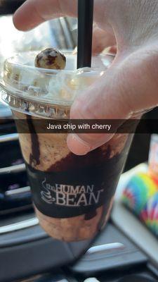 Cherry Java Chip with the iconic choc coffee bean