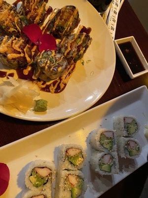 Volcano Roll & California Roll