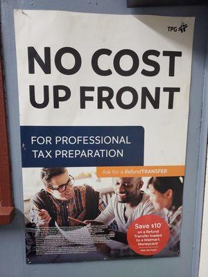 Tax preparers moniker. No upfront cost.