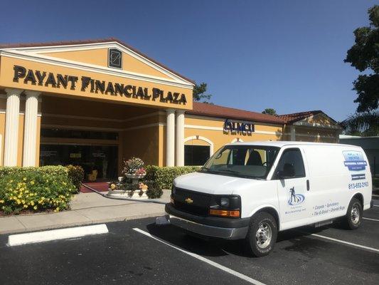 Steam Cleaning Payant Financial's Tile and Carpets
 Thomas & Robyn are the best at  caring for your investments!