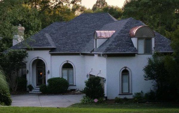 Copper dormers, new architectural shingles roof