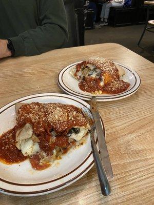 Large Homestyle Calzone (split by the kitchen)