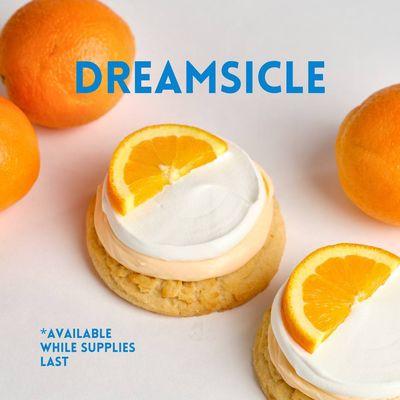 New cookie available until the end of August. Dreamsicle orange.