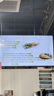 Quiche menu