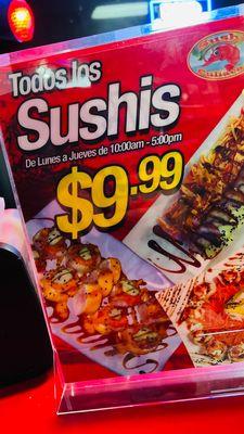 Good sushi deals!!