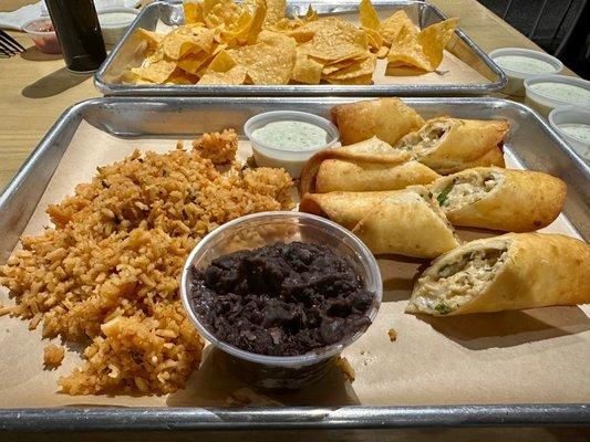 Chicken Taquitos with Black Beans