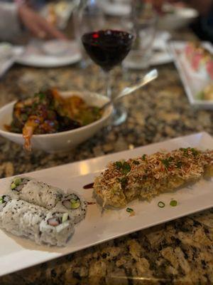 California Roll, Full Moon Fever, Elouan Pinot Noir (Sonoma)