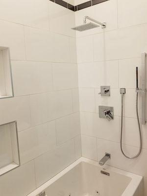 New tub and shower with hand held unit