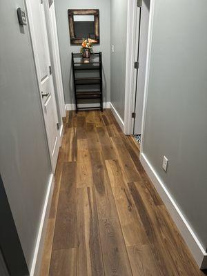 The flooring they did in the hallway!