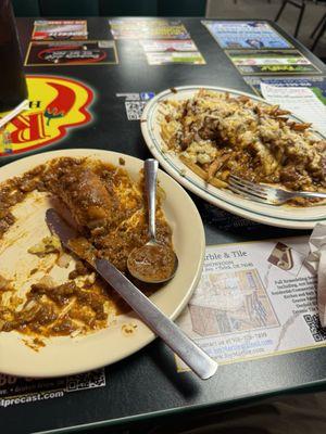 Chili Cheese Burger and Chili Cheese fries...so good. Next time one or the other