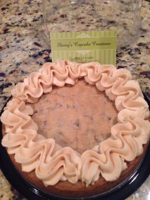 Chocolate chip cookie with peanut butter, buttercream frosting- delicious!