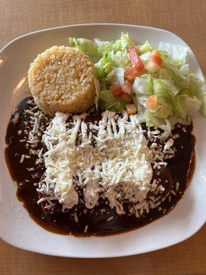 Enchiladas de Pollo con Mole