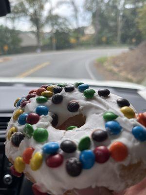 M&M Donut... this is the best donut in all of Birmingham! Thank you, Heavenly Donut for everything.