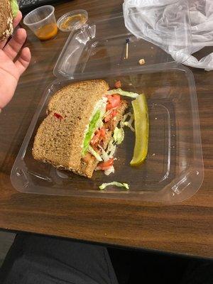 BLT sandwich with wheat bread