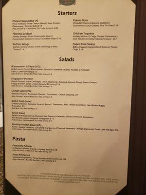 Menu September 2018